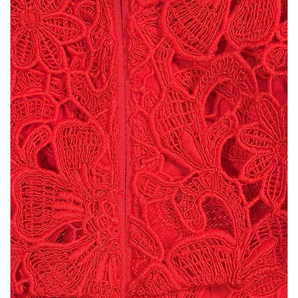 NWT Muse by Marchesa Amaryllis Lace Off-The-Shoulder Midi Dress Sz 14 - Picture 4 of 11